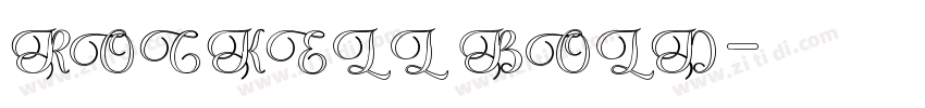 ROCKELL BOLD字体转换